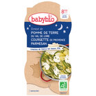 BABYBIO Příkrm brambory s cuketou, creme fraiche a parmezánem 2x 200 g