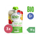 GOOD GOUT BIO Ovesný dezert s jahodou a banánem 3x90 g