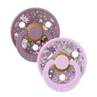 BIBS X LIBERTY Colour dudlíky z přírodního kaučuku 2ks vel. 2 Violet Sky / Mauve BIBS X LIBERTY Colour dudlíky z přírodního kaučuku 2ks vel. 2 Violet Sky / Mauve