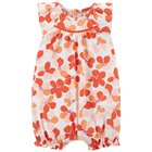 CARTER'S Overal letní Orange Floral dívka 3m CARTER'S Overal letní Orange Floral dívka 3m