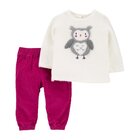 CARTER'S Set 2dielny sveter, nohavice Berry dievča 24m