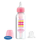 DR.BROWN'S Láhev antikolik Options+ úzká 2v1 s náustkem 250 ml, růžová DR.BROWN'S Láhev antikolik Options+ úzká 2v1 s náustkem 250 ml, růžová