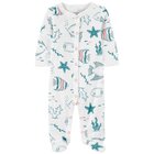 CARTER'S Overal na cvoky Sleep&Play Ivory Ocean dievča LBB 9m