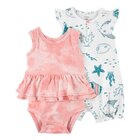 CARTER'S Set 2dílný body bez rukávů, overal letní kr. rukáv Ivory Ocean dívka LBB 6m CARTER'S Set 2dílný body bez rukávů, overal letní kr. rukáv Ivory Ocean dívka LBB 6m