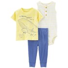 CARTER'S Set 3dílný triko kr. rukáv, tepláky, body bez rukávů Yellow Ocean chlapec LBB 9m CARTER'S Set 3dílný triko kr. rukáv, tepláky, body bez rukávů Yellow Ocean chlapec LBB 9m