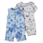 CARTER'S Overal letní krátký rukáv Grey Ocean chlapec LBB 2ks 3m CARTER'S Overal letní krátký rukáv Grey Ocean chlapec LBB 2ks 3m