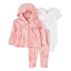 CARTER'S Set 3dílný mikina, legíny, body kr. rukáv Pink Ocean dívka LBB 3m CARTER'S Set 3dílný mikina, legíny, body kr. rukáv Pink Ocean dívka LBB 3m