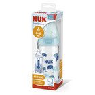 NUK FC+ Lahev skleněná s kontrolou teploty 240 ml - modrá NUK FC+ Lahev skleněná s kontrolou teploty 240 ml - modrá