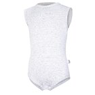 LITTLE ANGEL Body tielko tenké Outlast® 86 pruh bielošedý melír