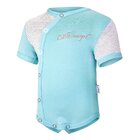LITTLE ANGEL Body tenké KR Outlast® 68 mentolová/pruh bielosivý melír