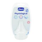 CHICCO Dudlík na láhev fyziologický, silikon, střední průtok, 2 ks CHICCO Dudlík na láhev fyziologický, silikon, střední průtok, 2 ks