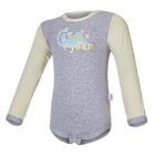 LITTLE ANGEL Body tenké DR pruh Outlast® 86 sivý melír/pruh citronový