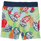 BOBOLI Chlapecké bavlněné kraťasy listy, 68 cm - zelená/potisk, kluci