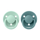 BIBS De Lux cumlíky z prírodného kaučuku 2 ks, veľkosť 1, Nordic Mint/Island Sea