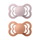BIBS Supreme dudlíky ortodontické ze silikonu 2 ks, velikost 1, Pink Plum/Peach BIBS Supreme dudlíky ortodontické ze silikonu 2 ks, velikost 1, Pink Plum/Peach