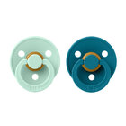 BIBS Colour cumlíky z prírodného kaučuku 2 ks, veľkosť 1, Nordic Mint/Forest Lake