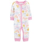 CARTER'S Overal bez nožičiek na cvoky Sleep&Play Pink Palm dievča 6m