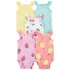 CARTER'S Body na ramínka Dots Fruit holka 5ks NB/vel. 56 CARTER'S Body na ramínka Dots Fruit holka 5ks NB/vel. 56