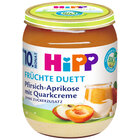 HiPP BIO Ovocný duet Broskyňa -Marhuľa s tvarohovým krémom 160g, od 10. mesiaca HiPP BIO Ovocný duet Broskyňa -Marhuľa s tvarohovým krémom 160g, od 10. mesiaca