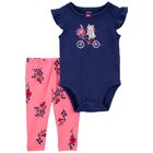 CARTER'S Set 2dílný body kr. rukáv, legíny Navy Bike holka NB CARTER'S Set 2dílný body kr. rukáv, legíny Navy Bike holka NB