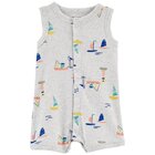 CARTER'S Overal letní Grey Boats kluk 24m