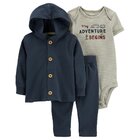 CARTER'S Set 3dílný body kr. rukáv, cardigan, tepláky Navy Adventure kluk NB/ vel. S 56 CARTER'S Set 3dílný body kr. rukáv, cardigan, tepláky Navy Adventure kluk NB/ vel. S 56