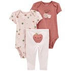 CARTER'S Set 3dielny body kr. rukáv 2ks, legíny Pink Apple dievča 12m