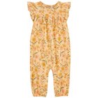 CARTER'S Overal bez nožičiek kr. rukáv Yellow Floral dievča 12m