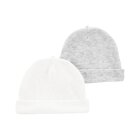 CARTER'S Čepice White & Grey neutrál 2ks 0-3m