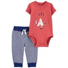 CARTER'S Set 2dílný body kr. rukáv, tepláky Dino Stripes kluk 18m CARTER'S Set 2dílný body kr. rukáv, tepláky Dino Stripes kluk 18m
