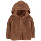 CARTER'S Svetr s kapucí Brown neutrál 6m CARTER'S Svetr s kapucí Brown neutrál 6m
