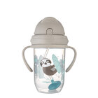 CANPOL BABIES Hrneček nevylévací se slámkou a závažím Exotic animals 270 ml šedý, 6m+ CANPOL BABIES Hrneček nevylévací se slámkou a závažím Exotic animals 270 ml šedý, 6m+