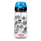 NUBY Láhev sportovní netekoucí s brčkem 530 ml, modrá, 4+ NUBY Láhev sportovní netekoucí s brčkem 530 ml, modrá, 4+