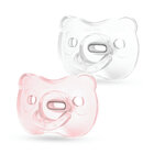 MEDELA Baby dudlík měkký celosilikonový Girl 0-6m 2 ks MEDELA Baby dudlík měkký celosilikonový Girl 0-6m 2 ks