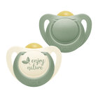 NUK Dudlík Nature latex 2ks 0-6m - zelená NUK Dudlík Nature latex 2ks 0-6m - zelená