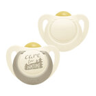 NUK Cumlík Nature latex 2ks 6-18m - béžová