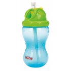 NUBY Hrnček netečúci se sklápacou slamkou a 360ml, 12 m+ modrý NUBY Hrnček netečúci se sklápacou slamkou a 360ml, 12 m+ modrý