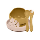 PETITE&MARS Set jídelní silikonový TAKE&MATCH 4 ks Intense Ochre - Desert Sand 6m+ PETITE&MARS Set jídelní silikonový TAKE&MATCH 4 ks Intense Ochre - Desert Sand 6m+