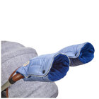 LITTLE ANGEL Rukavice na kočík prešiv Mazlík pár 25x22,51x24cm oceľovo modl. rukává/modl. rukává