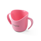 BABYONO Hrnek ergonomický s oušky 120 ml růžový 6m+ BABYONO Hrnek ergonomický s oušky 120 ml růžový 6m+