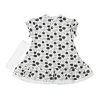 DIRKJE Šaty+čelenka A-SO BRIGHT LIFE IS AMAZING veľ. 62 White