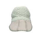 STERNTALER Šiltovka s ochranou krku a potlačou srdca, UV50+ green dievča-47 cm-9-12 m