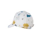 STERNTALER Šiltovka organický mušelín s potlačou dinosaurov ecru-47 cm-9-12 m