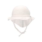 STERNTALER Klobúk organická balvna jednofarebný UV 50+ white uni-51 cm-18-24 m