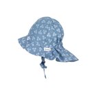 STERNTALER Klobúk letný na zaväzovanie s ochranou krku s kvet. potlač. UV 50+ dievča-49 cm-12-18 m