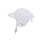 STERNTALER Šatka so šiltom bavlnená UV 50+ white dievča-41 cm-4-5 m