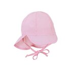 STERNTALER Klobúk organická bavlna s ochranou krku na zaväzovanie UV 50+ pink dievča-45 cm-6-9 m