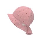 STERNTALER Klobúk mušelínový organická bavlna s kvetmi pink dievča-45 cm-6-9 m