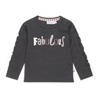 DIRKJE Tričko dl.rukáv tm. šedá dievča veľ.62