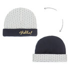 DIRKJE Čiapka BIO biela + námornícka modrá dievča